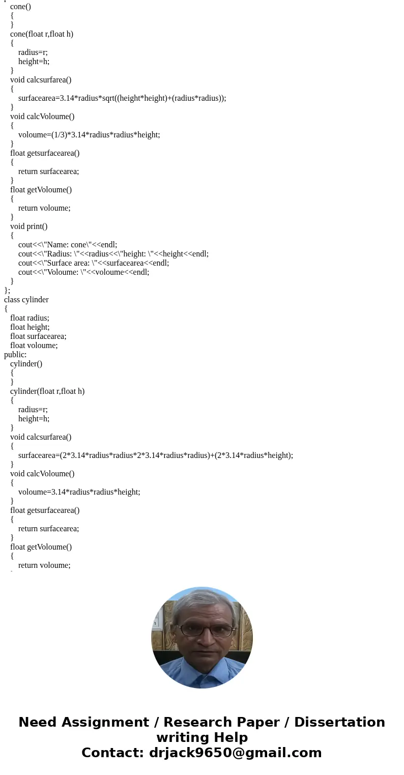 Write a program that manages a list of 2D and 3D shapes. Here is a list of shapes that your program manages: Square, Rectangle, Circle, Sphere, Cone, and Cylin  Write a program that manages a list of 2D and 3D shapes. Here is a list of shapes that your program manages: Square, Rectangle, Circle, Sphere, Cone, and Cylin