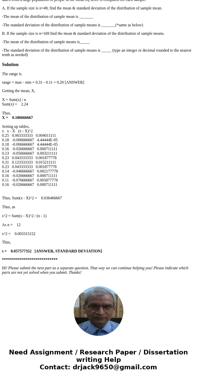 1. Blood alcohol concentrations of drivers involved in fatal crashes & then given jail sentencs are listed below. Find the range & standard deviation. 0