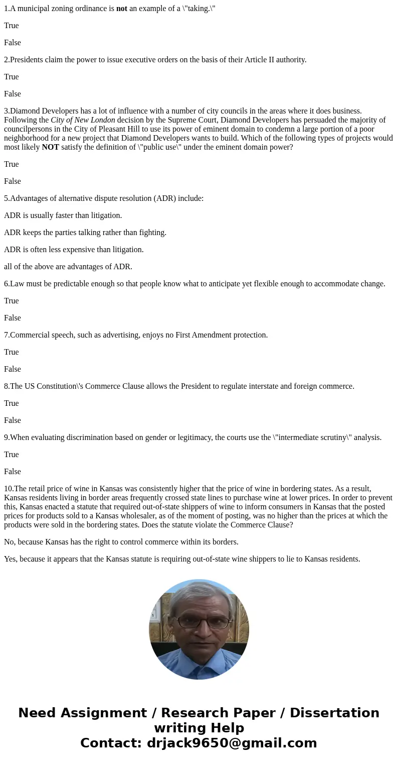1.A municipal zoning ordinance is not an example of a \ 1.A municipal zoning ordinance is not an example of a \