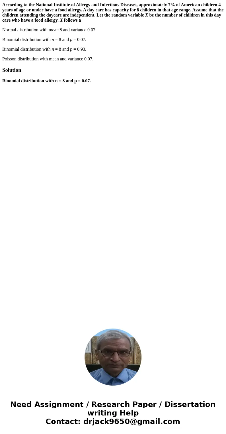 According to the National Institute of Allergy and Infectious Diseases, approximately 7% of American children 4 years of age or under have a food allergy. A day According to the National Institute of Allergy and Infectious Diseases, approximately 7% of American children 4 years of age or under have a food allergy. A day