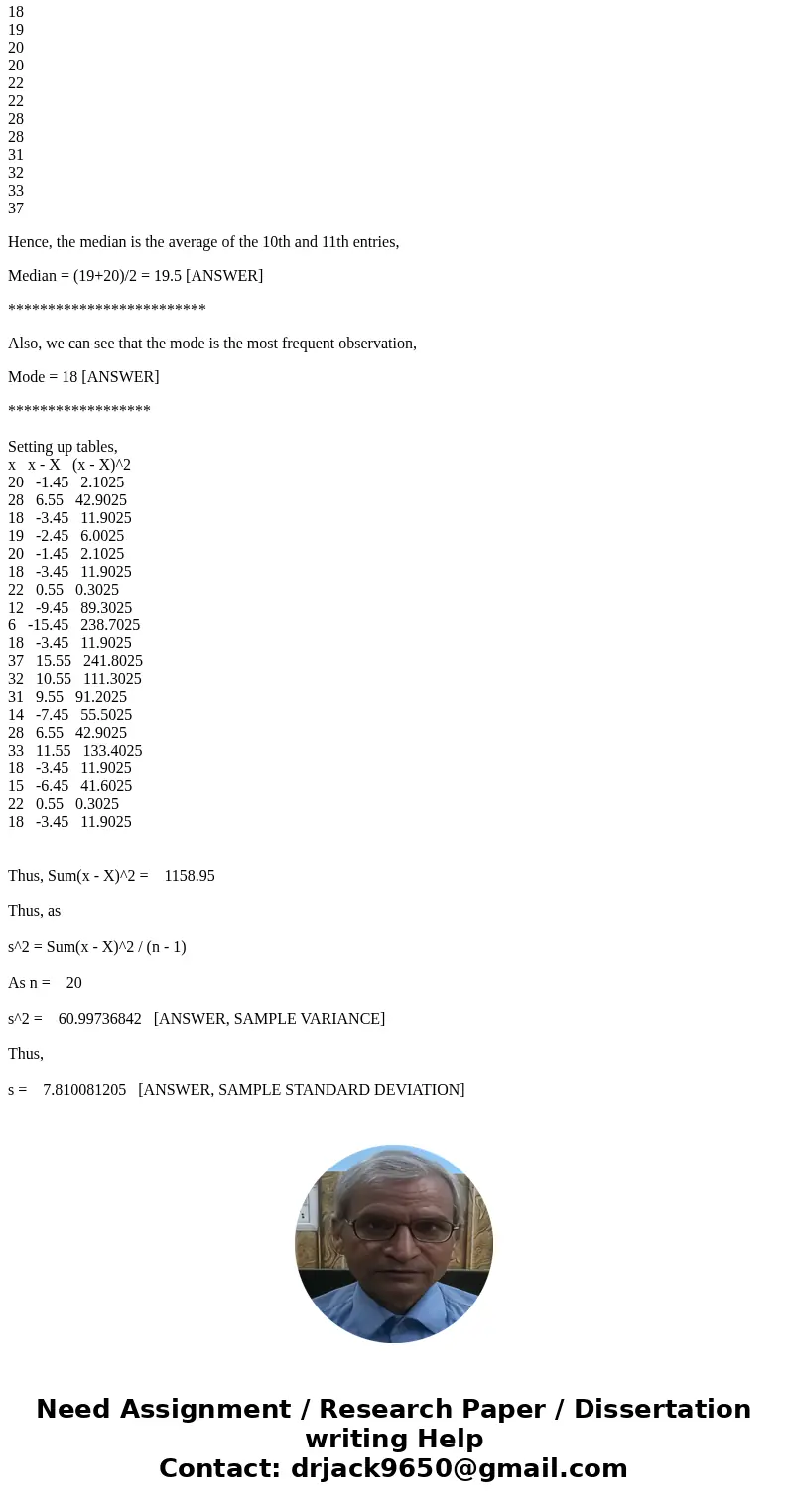 Below are sample values (i.e.in cm) obtained randomly from a population of 40 measurements of plant\'s stems. The population mean of the plant\'s stems is 21.5  Below are sample values (i.e.in cm) obtained randomly from a population of 40 measurements of plant\'s stems. The population mean of the plant\'s stems is 21.5