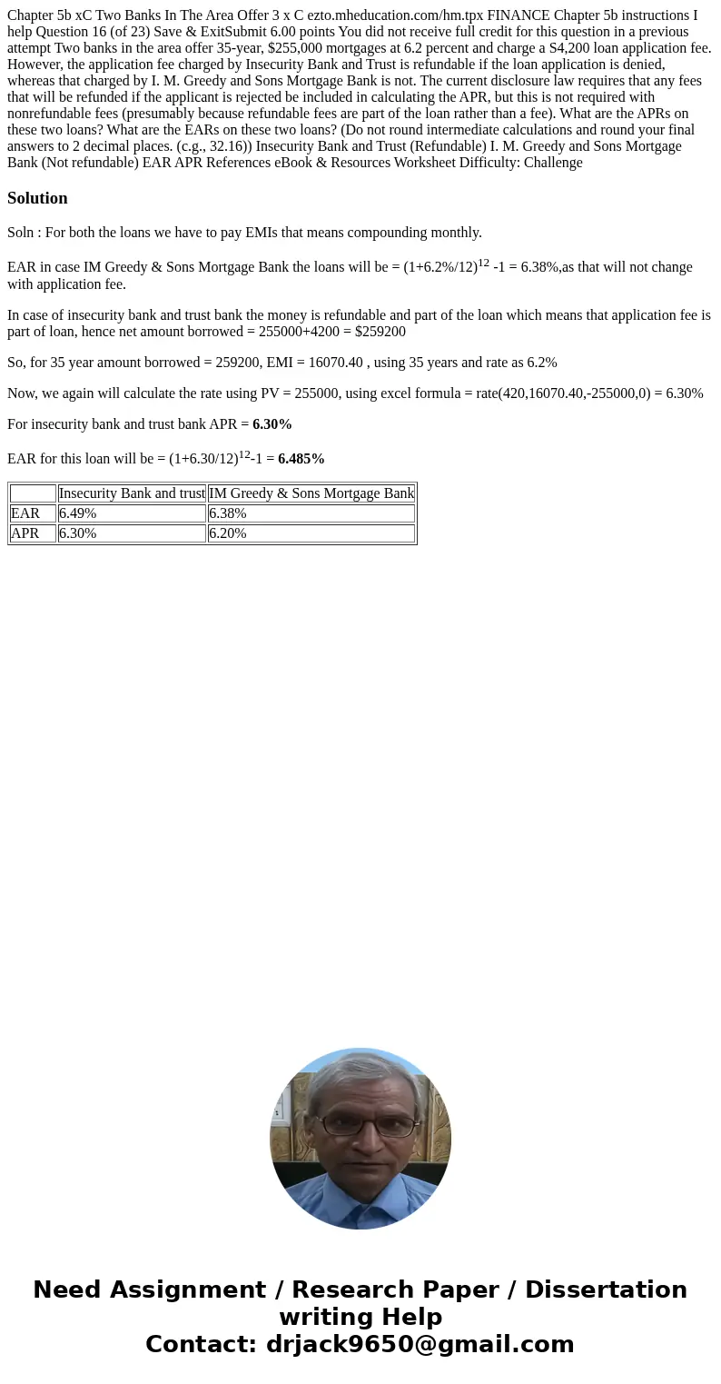 Chapter 5b xC Two Banks In The Area Offer 3 x C ezto.mheducation.com/hm.tpx FINANCE Chapter 5b instructions I help Question 16 (of 23) Save & ExitSubmit 6.  Chapter 5b xC Two Banks In The Area Offer 3 x C ezto.mheducation.com/hm.tpx FINANCE Chapter 5b instructions I help Question 16 (of 23) Save & ExitSubmit 6.