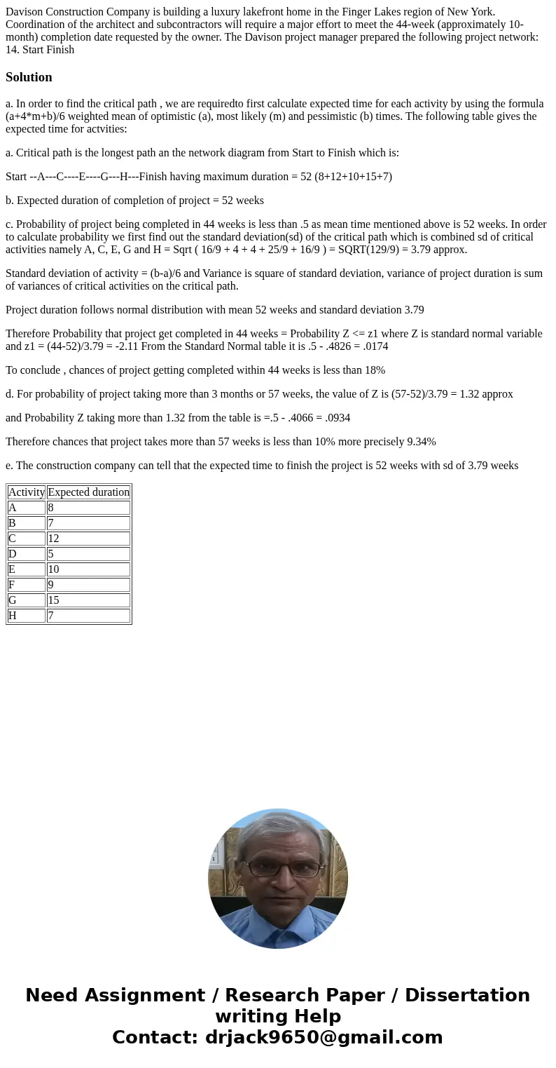  Davison Construction Company is building a luxury lakefront home in the Finger Lakes region of New York. Coordination of the architect and subcontractors will 