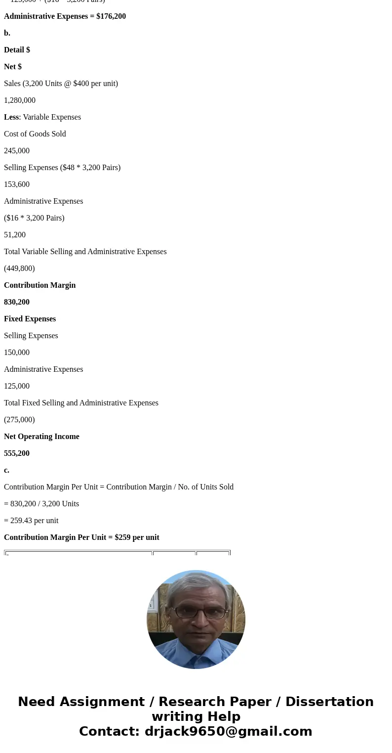 Exercise 1-15 Traditional and Contribution Format Income Statements [LO1-6] The Alpine House, Inc., s a large reta er of snow skis. The company assembled the i