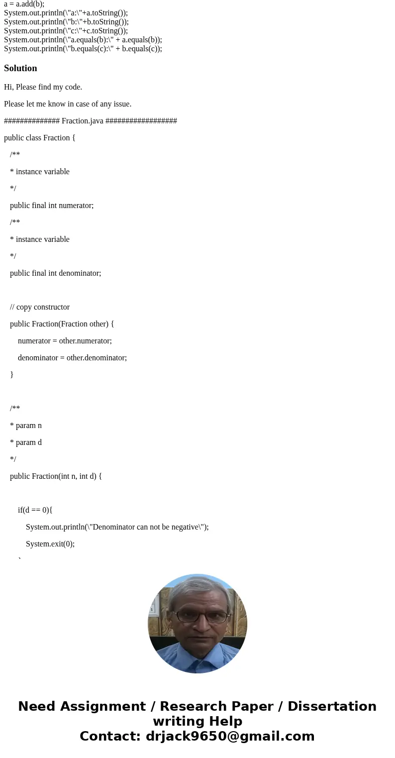 Fraction class • Numerators and denominators are unchangeable once set by the constructor. • No denominator will be stored as a 0. (ie, no DivideByZero Exceptio Fraction class • Numerators and denominators are unchangeable once set by the constructor. • No denominator will be stored as a 0. (ie, no DivideByZero Exceptio