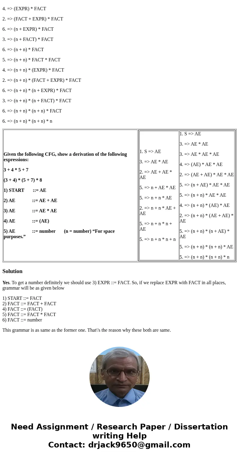 GRAMMARS CFG derivation language help! 1) Do the grammars of both the CFG\'s listed below define the same language? 2) Please explain how you know. Here is my c GRAMMARS CFG derivation language help! 1) Do the grammars of both the CFG\'s listed below define the same language? 2) Please explain how you know. Here is my c