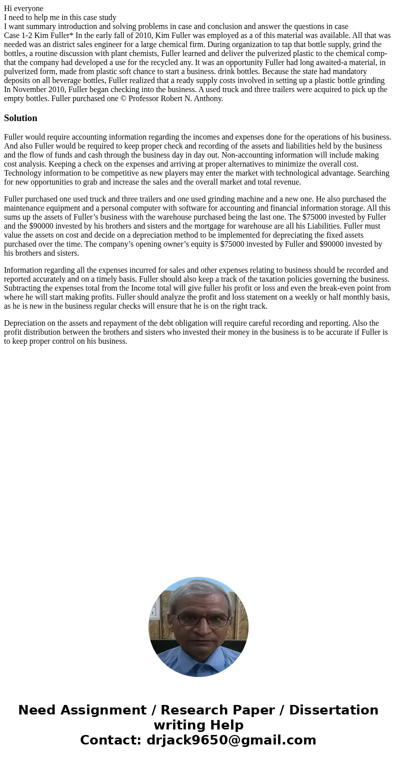 Hi everyone I need to help me in this case study I want summary introduction and solving problems in case and conclusion and answer the questions in case Case 1 Hi everyone I need to help me in this case study I want summary introduction and solving problems in case and conclusion and answer the questions in case Case 1