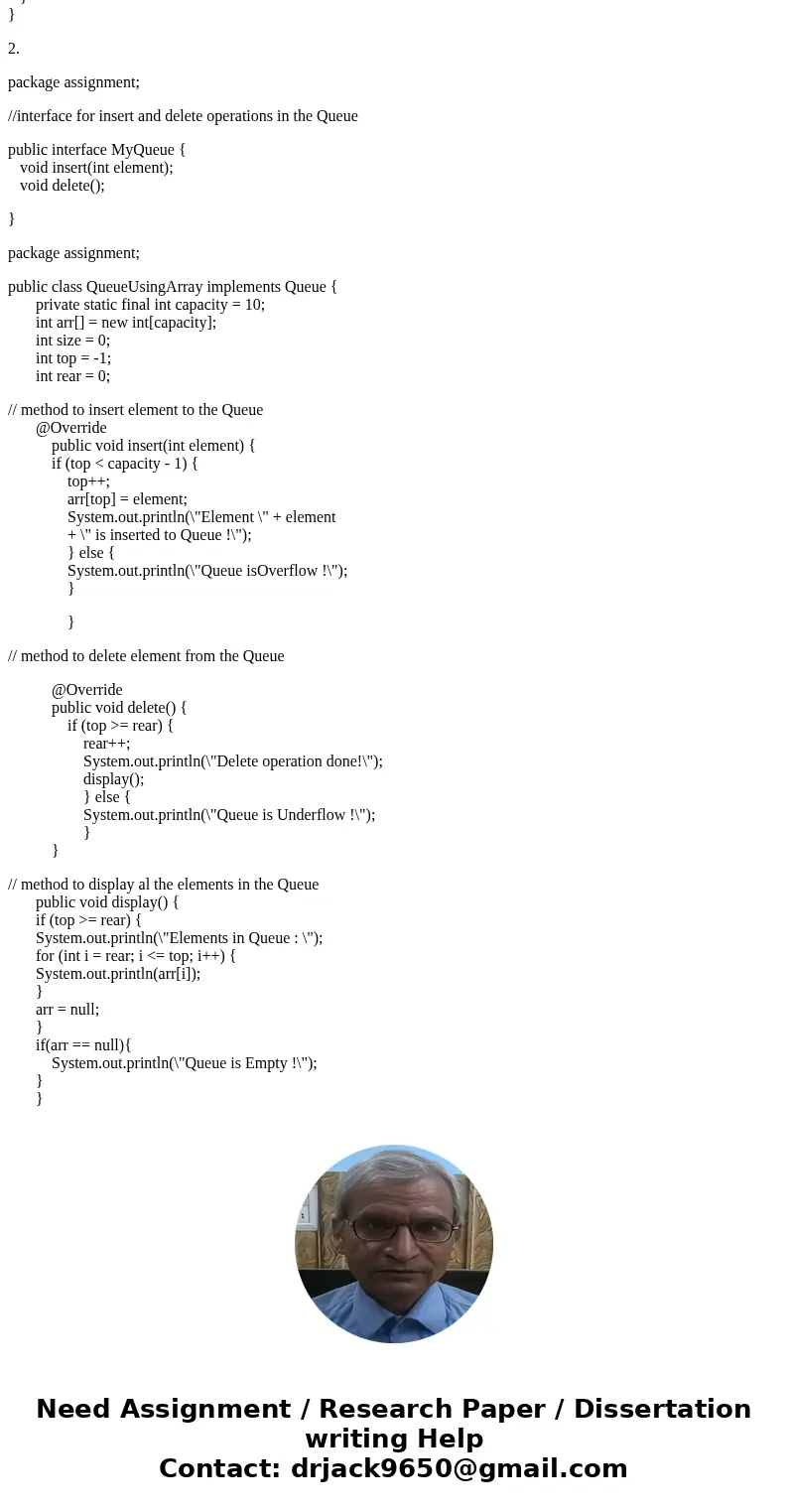  Implementing Stack and Queue by Using Array; (Two Separate programs) Part A) A stack is an abstract data type that allows only a limited number of operations o