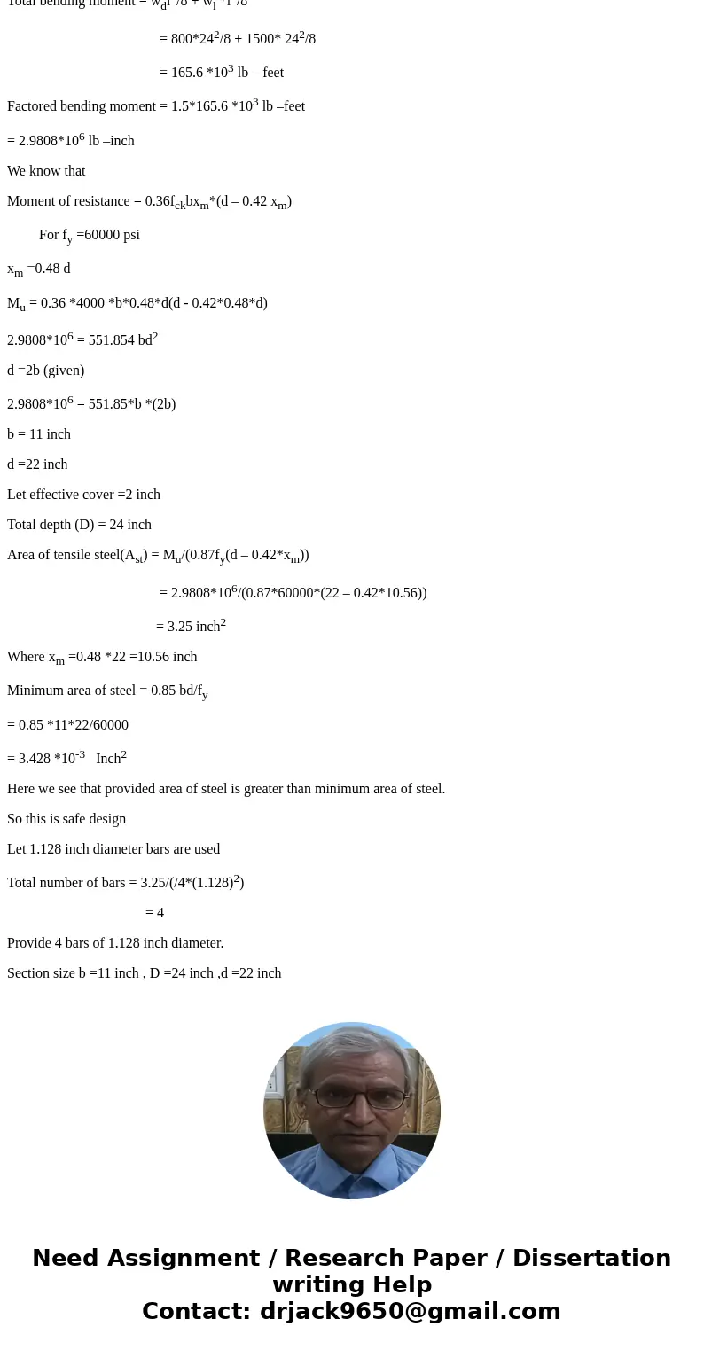 In addition to its own dead weight, which must be estimated, the beam shown below carries uniform service dead load of 800 lb/ft and uniform service live load   In addition to its own dead weight, which must be estimated, the beam shown below carries uniform service dead load of 800 lb/ft and uniform service live load