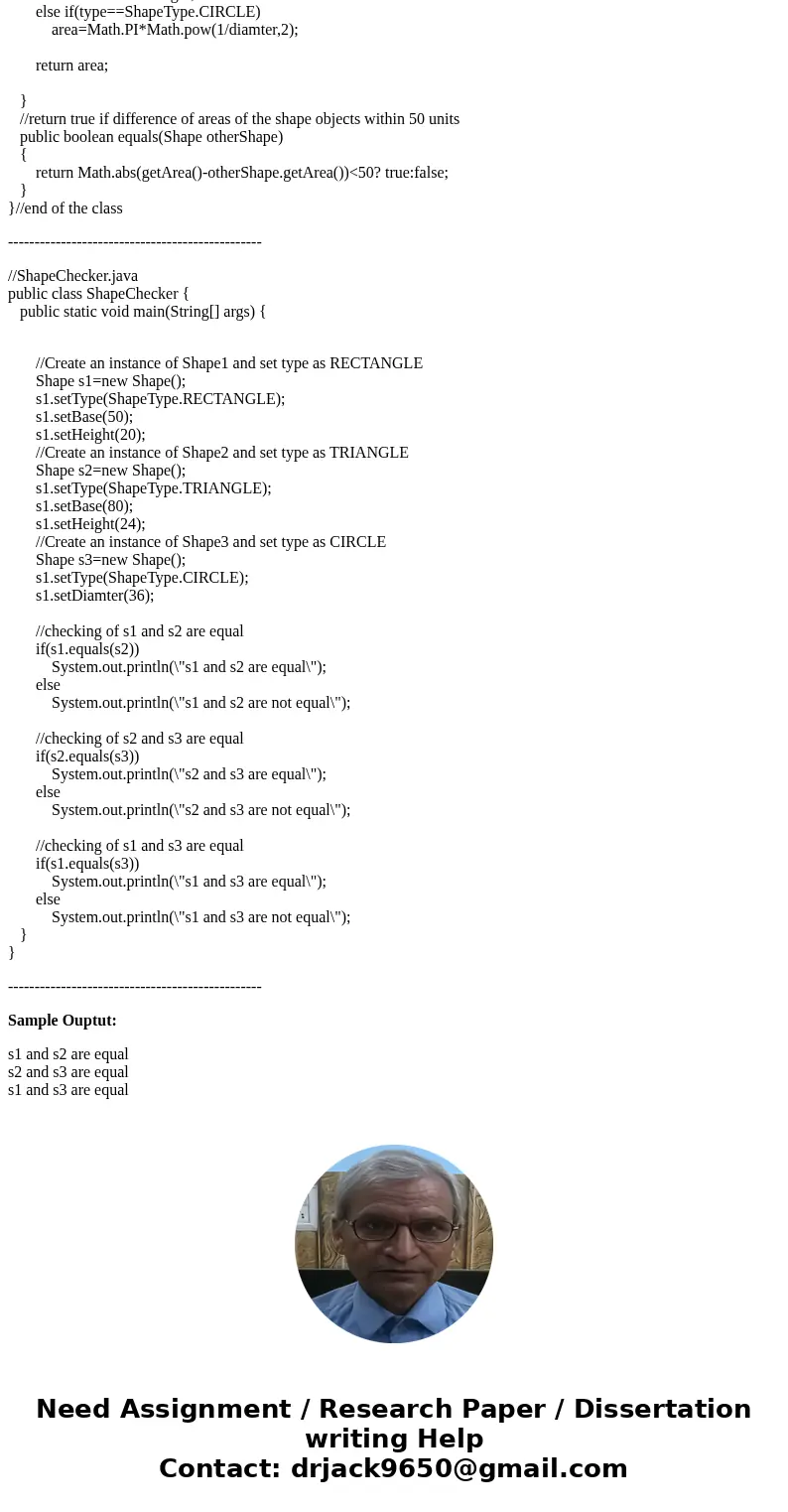JAVA Objective This lab will test your knowledge of equals() , setter and getter methods. The program does not take any user input. We will create a program tha JAVA Objective This lab will test your knowledge of equals() , setter and getter methods. The program does not take any user input. We will create a program tha