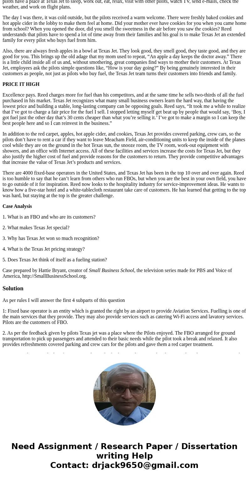 Lab Exercise Instructions Read the case study Case Study Texas Jet—Premium Pricing for Premium Service LEAD WITH SERVICE AND TURN TIME INTO AN ASSET ” found in  Lab Exercise Instructions Read the case study Case Study Texas Jet—Premium Pricing for Premium Service LEAD WITH SERVICE AND TURN TIME INTO AN ASSET ” found in