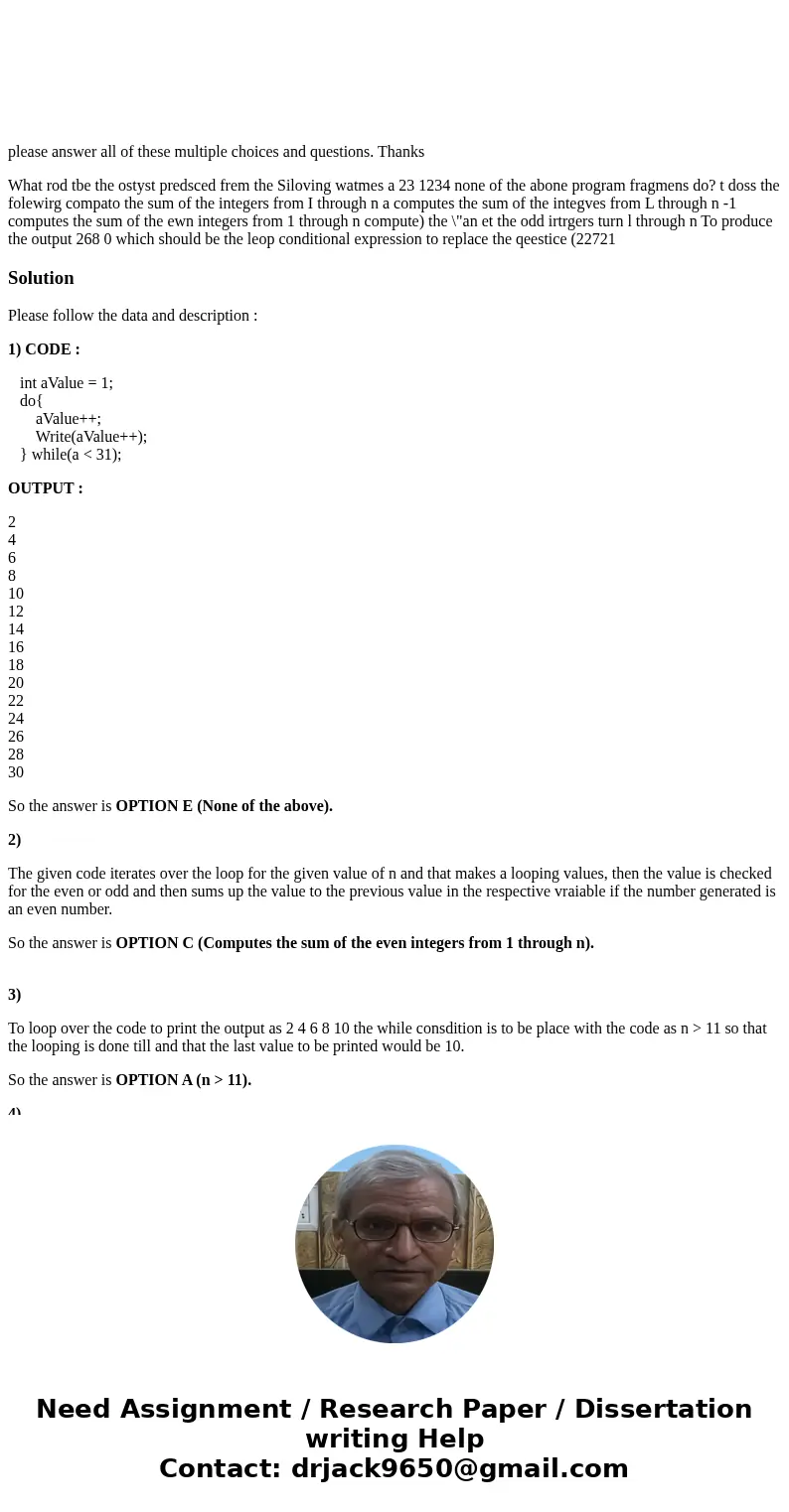 please answer all of these multiple choices and questions. Thanks What rod tbe the ostyst predsced frem the Siloving watmes a 23 1234 none of the abone program  please answer all of these multiple choices and questions. Thanks What rod tbe the ostyst predsced frem the Siloving watmes a 23 1234 none of the abone program