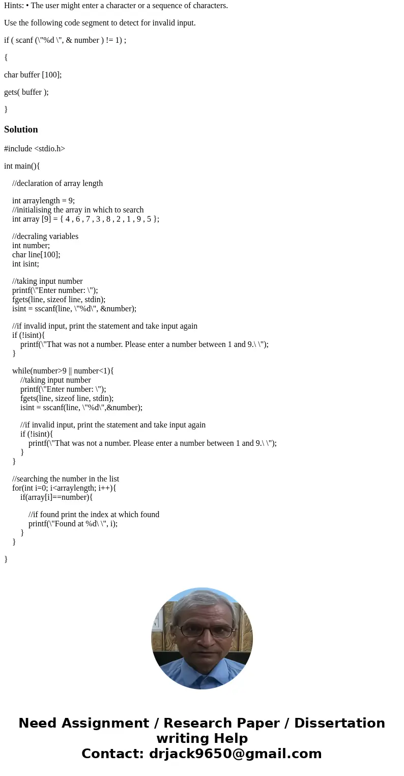 Please use C language and make sure the code can run in Codeblck. Thank you. Consider the array int array [ arrayLength] = { 4 , 6 , 7 , 3 , 8 , 2 , 1 , 9 , 5 }