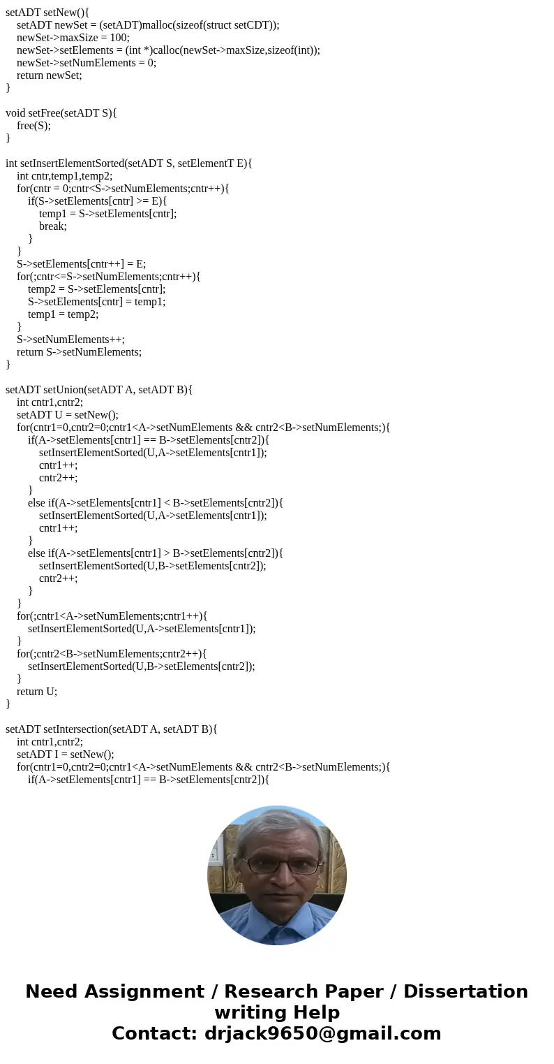 Question: In C Programming: In mathematics, a set is a colle... Save In C Programming: In mathematics, a set is a collection of distinct elements (say integer n Question: In C Programming: In mathematics, a set is a colle... Save In C Programming: In mathematics, a set is a collection of distinct elements (say integer n