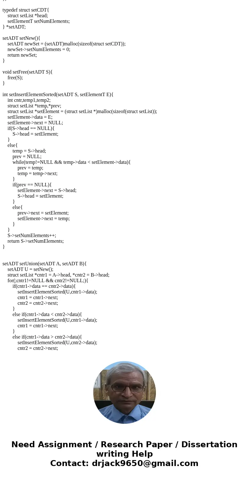 Question: In C Programming: In mathematics, a set is a colle... Save In C Programming: In mathematics, a set is a collection of distinct elements (say integer n Question: In C Programming: In mathematics, a set is a colle... Save In C Programming: In mathematics, a set is a collection of distinct elements (say integer n