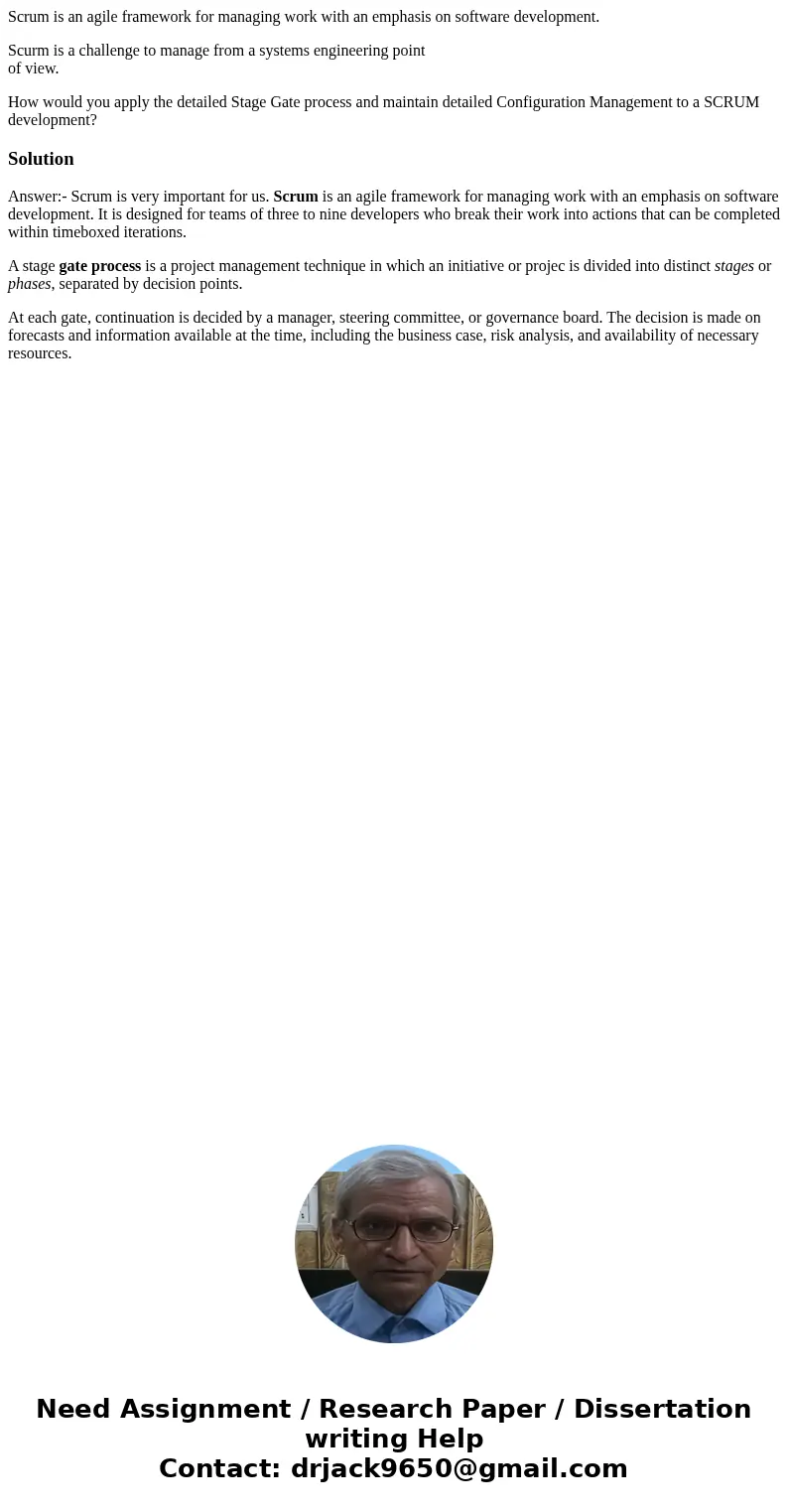 Scrum is an agile framework for managing work with an emphasis on software development. Scurm is a challenge to manage from a systems engineering point of view. Scrum is an agile framework for managing work with an emphasis on software development. Scurm is a challenge to manage from a systems engineering point of view.