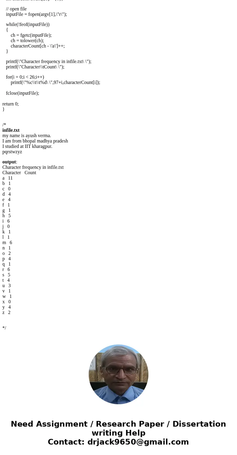 Sentence Analyzer In this problem you will design and implement, a basic character frequency program. Specifically, you will write a program that opens a speci  Sentence Analyzer In this problem you will design and implement, a basic character frequency program. Specifically, you will write a program that opens a speci