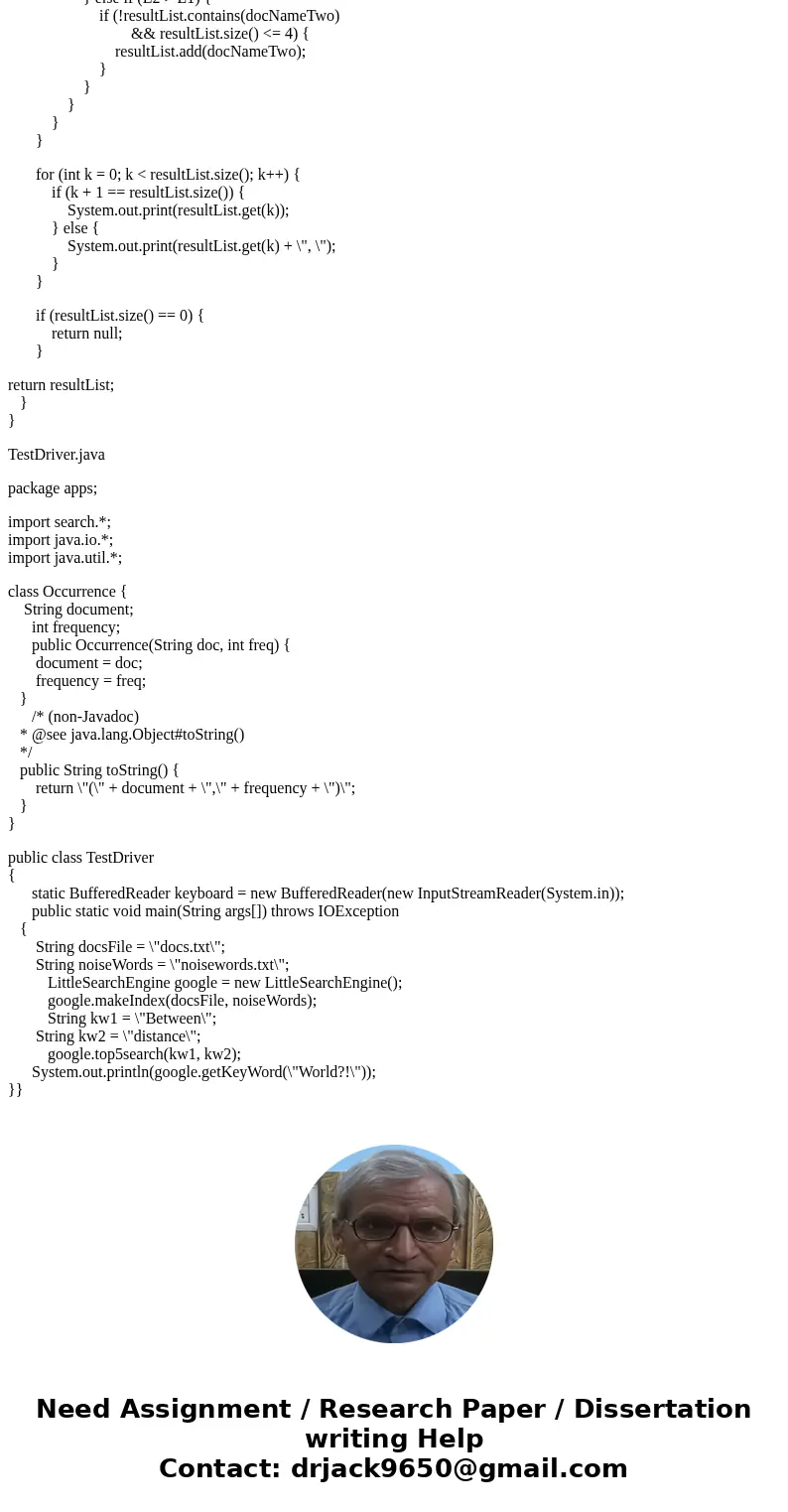 Summary You will implement a little search engine to do two things: (a) gather and index keywords that appear in a set of plain text documents, and (b) search f Summary You will implement a little search engine to do two things: (a) gather and index keywords that appear in a set of plain text documents, and (b) search f