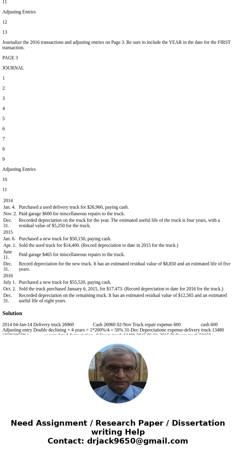 The following transactions, adjusting entries, and closing entries were completed by Legacy Furniture Co. during a three-year period. All are related to the use