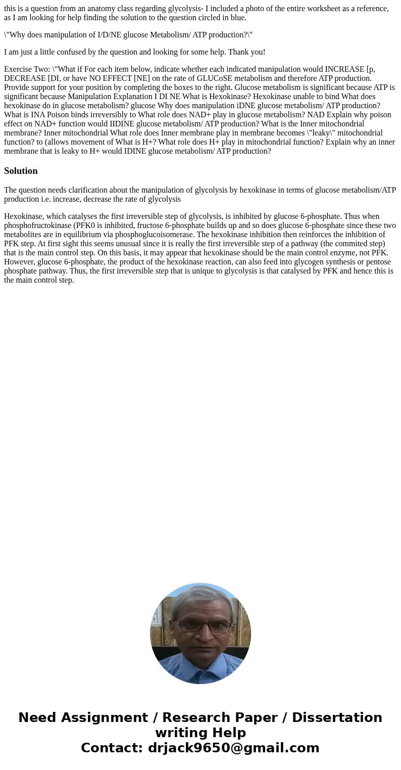 this is a question from an anatomy class regarding glycolysis- I included a photo of the entire worksheet as a reference, as I am looking for help finding the s