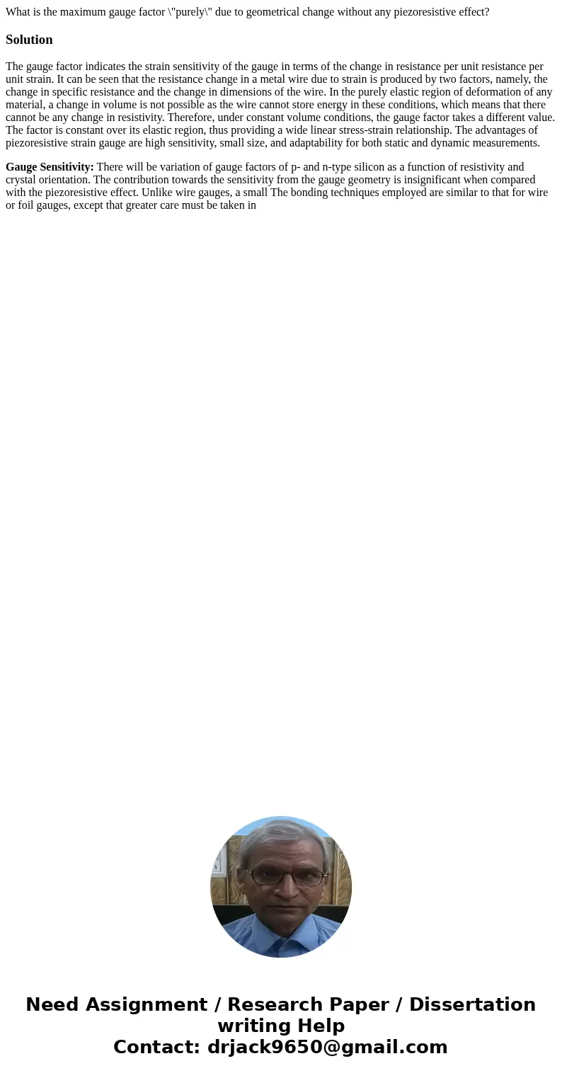 What is the maximum gauge factor \  What is the maximum gauge factor \