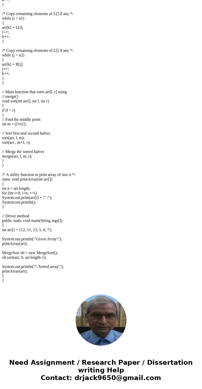 write a java program to sort unordered array numbers (given) using three-way merge sort, by dividing the given array into 3 equal parts at each roundSolutionAns write a java program to sort unordered array numbers (given) using three-way merge sort, by dividing the given array into 3 equal parts at each roundSolutionAns
