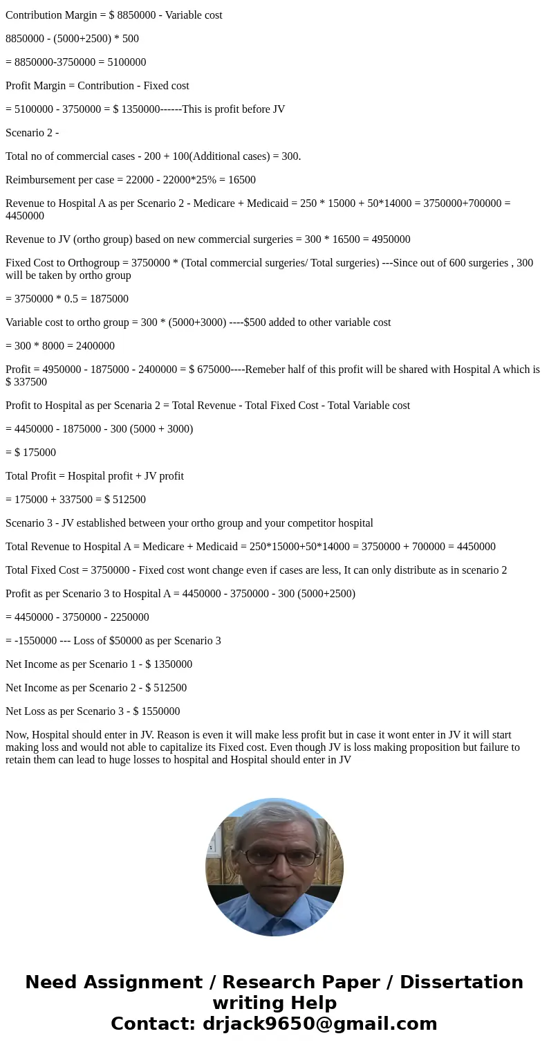 You have been asked to help evaluate some potential changes to the orthopedic department in your hospital. The independent orthopedic group who works in your ho