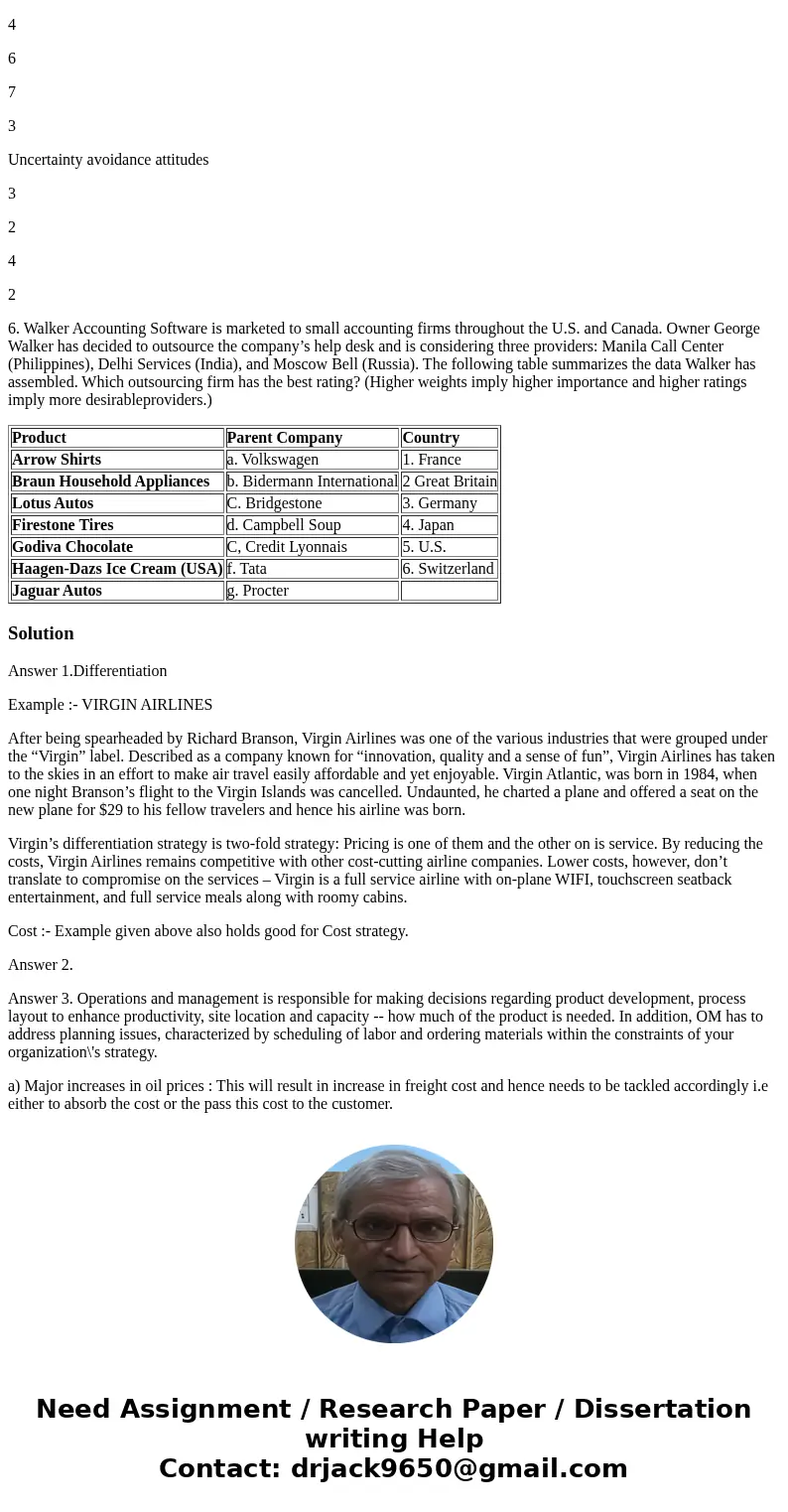 1. The text provides three primary strategic approaches (differentiation, cost, and response) for achieving competitive advantage. Provide an example of each. S 1. The text provides three primary strategic approaches (differentiation, cost, and response) for achieving competitive advantage. Provide an example of each. S