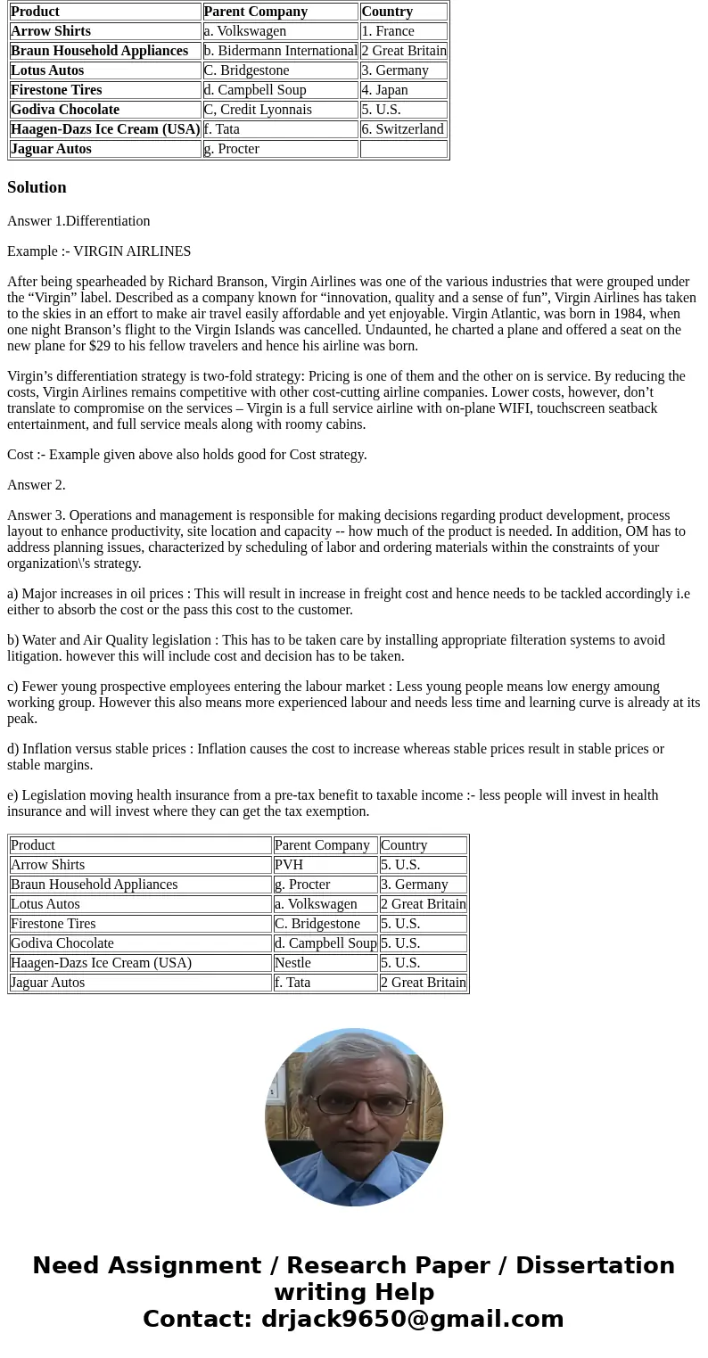 1. The text provides three primary strategic approaches (differentiation, cost, and response) for achieving competitive advantage. Provide an example of each. S 1. The text provides three primary strategic approaches (differentiation, cost, and response) for achieving competitive advantage. Provide an example of each. S