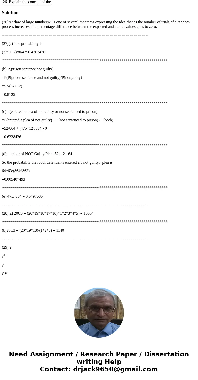  26. Explain the concept of the 26. Explain the concept of the Solution(26)A \