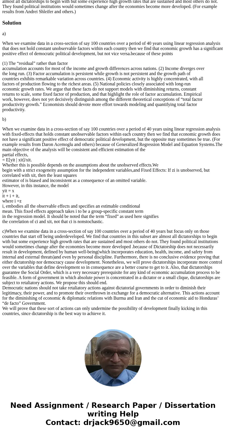 5) The empirical evidence on the relationship between political democracy and economic development has proved to be highly complex with many conflicting finding 5) The empirical evidence on the relationship between political democracy and economic development has proved to be highly complex with many conflicting finding