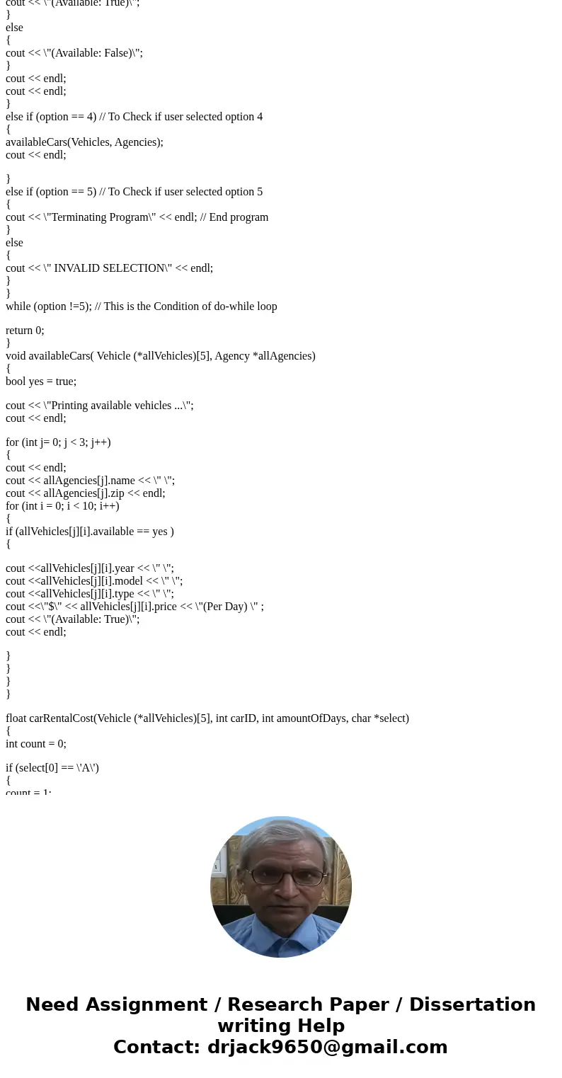 Agency.h Computer Science Project Car List Data National 93619 2014 Toyota Tacoma 115.12 1 2012 Honda CRV 85.10 0 2015 Ford Fusion 90.89 0 2013 GMC Yukon 110.43