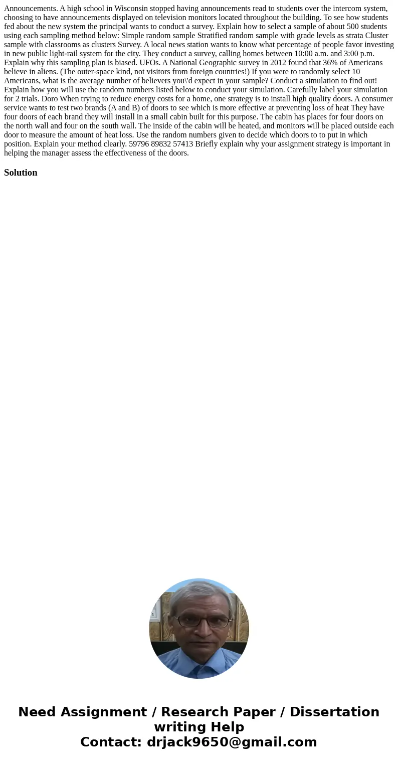 Announcements. A high school in Wisconsin stopped having announcements read to students over the intercom system, choosing to have announcements displayed on t  Announcements. A high school in Wisconsin stopped having announcements read to students over the intercom system, choosing to have announcements displayed on t