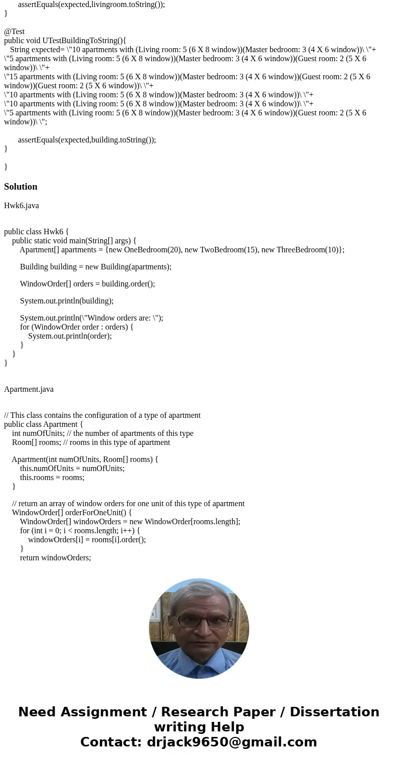 APARTMENT BUILDING HOMEWORK 1 What’s the problem? Suppose you want to model an apartment building so that you can calculate the number of windows (and their siz