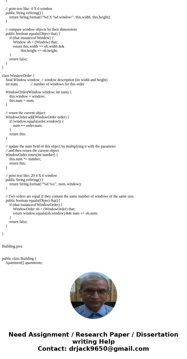 APARTMENT BUILDING HOMEWORK 1 What’s the problem? Suppose you want to model an apartment building so that you can calculate the number of windows (and their siz