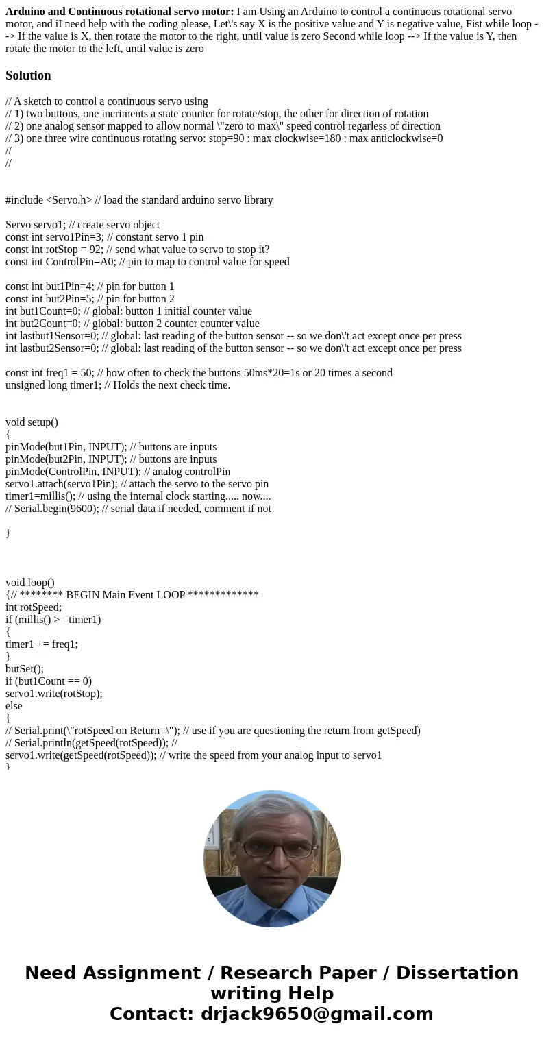 Arduino and Continuous rotational servo motor: I am Using an Arduino to control a continuous rotational servo motor, and iI need help with the coding please, Le Arduino and Continuous rotational servo motor: I am Using an Arduino to control a continuous rotational servo motor, and iI need help with the coding please, Le
