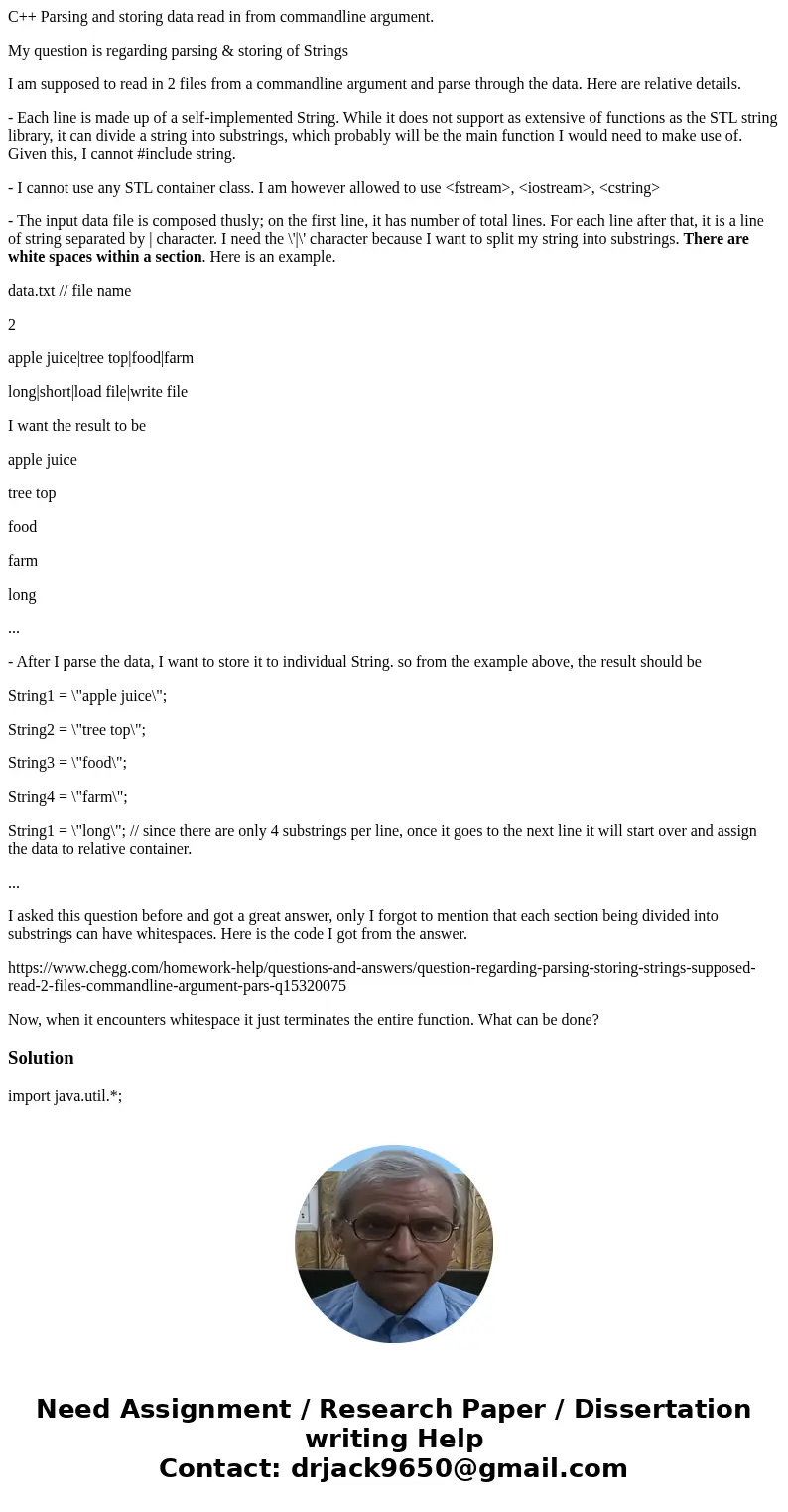 C++ Parsing and storing data read in from commandline argument. My question is regarding parsing & storing of Strings I am supposed to read in 2 files from  C++ Parsing and storing data read in from commandline argument. My question is regarding parsing & storing of Strings I am supposed to read in 2 files from