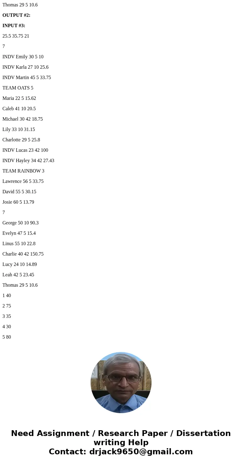 {c} Problem: Run For Charity (charityrun.c) Charity Runs are a popular way for organizations to raise awareness and get fit at the same time. However, these eve