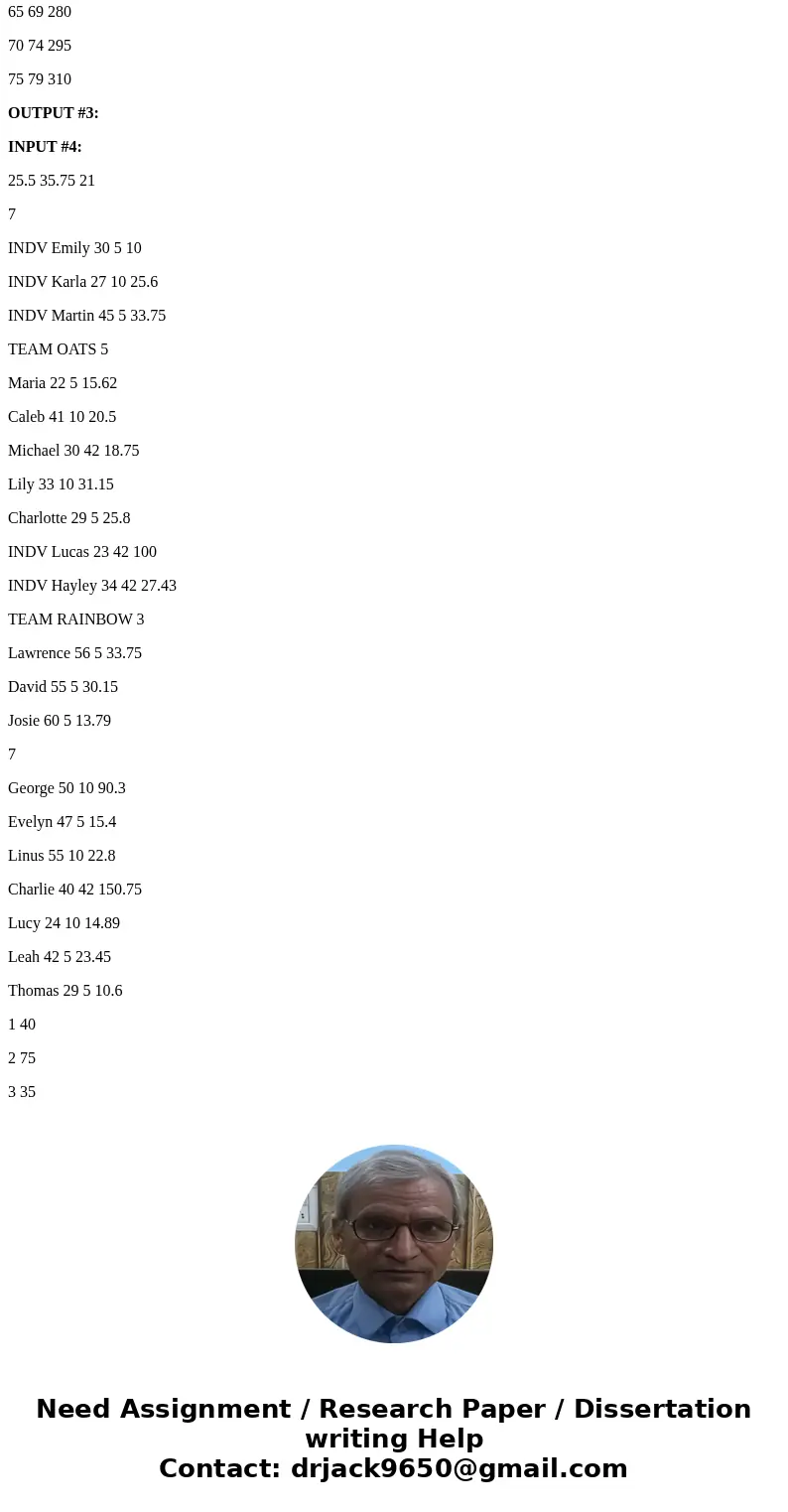 {c} Problem: Run For Charity (charityrun.c) Charity Runs are a popular way for organizations to raise awareness and get fit at the same time. However, these eve