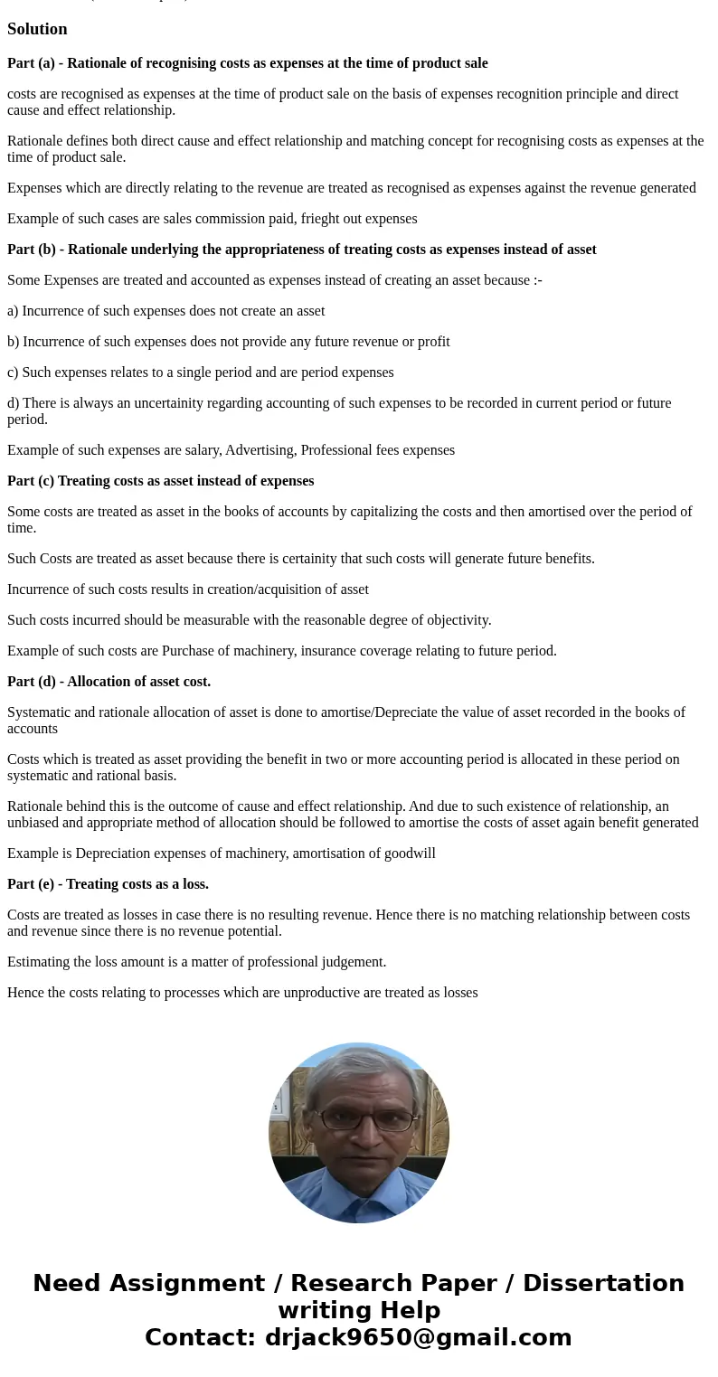  CA2-6 (Expense Recognition Principle) An accountant must be familiar with the concepts involved in determining earnings of a business entity The amount of earn