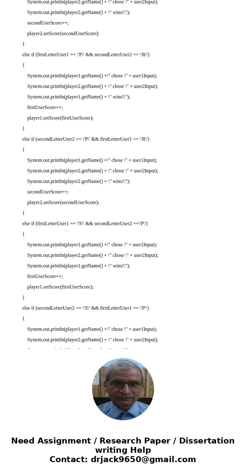 Description: Create a project called Daily15. Add a C source file to the project named daily15.c. Write a program to score the paper-rock-scissors game AGAIN.   Description: Create a project called Daily15. Add a C source file to the project named daily15.c. Write a program to score the paper-rock-scissors game AGAIN.