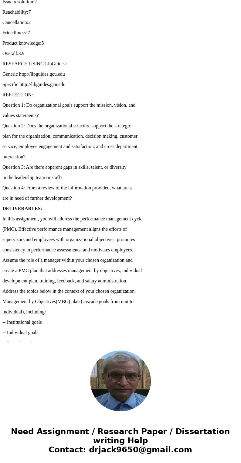 Develop a high level performance management cycle plan (4-5 pages).The paper needs to be written with each heading listed below: It shall start with the Introdu