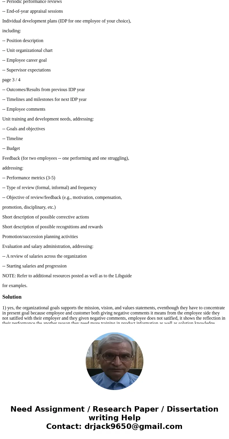 Develop a high level performance management cycle plan (4-5 pages).The paper needs to be written with each heading listed below: It shall start with the Introdu