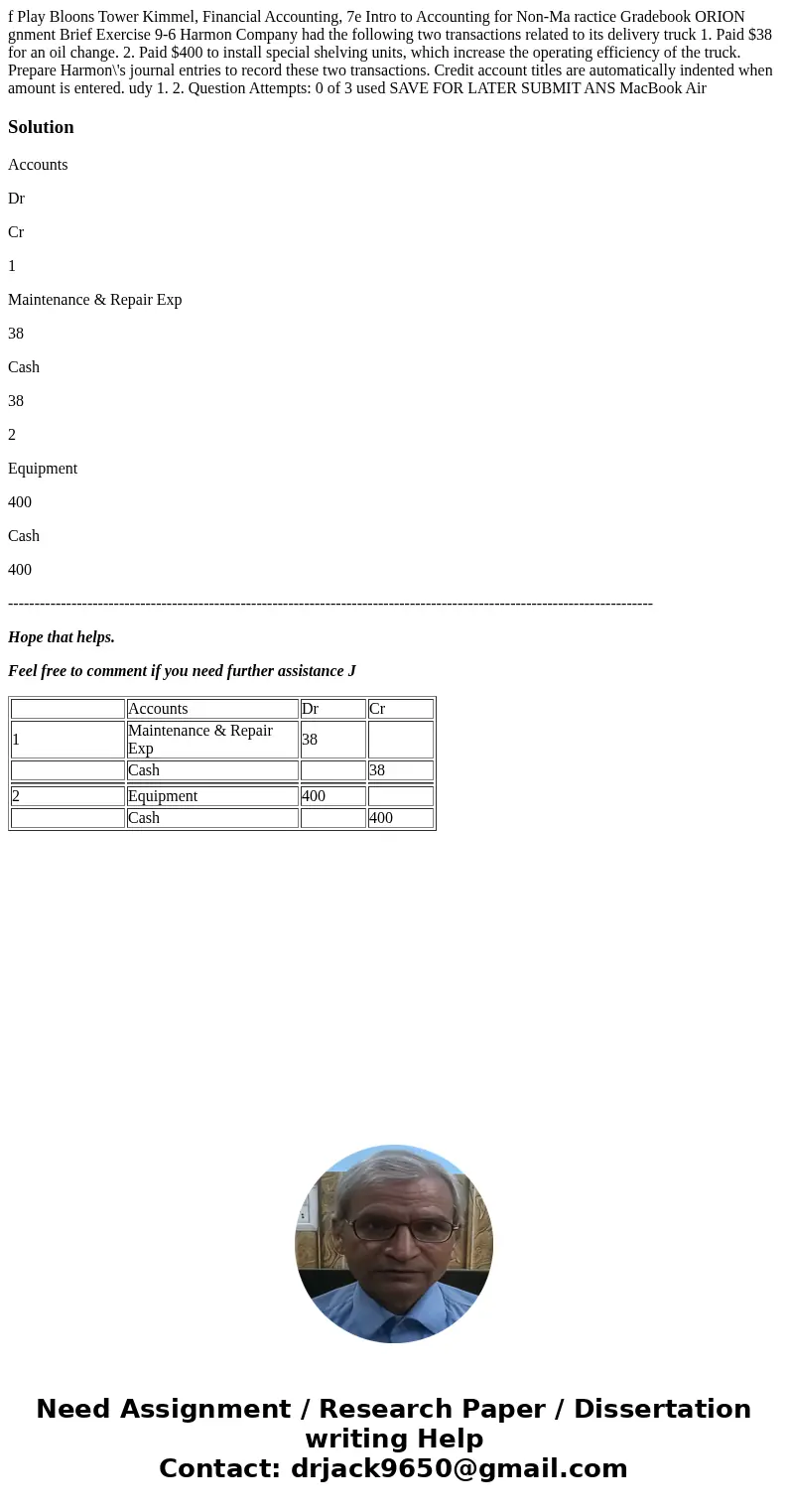 f Play Bloons Tower Kimmel, Financial Accounting, 7e Intro to Accounting for Non-Ma ractice Gradebook ORION gnment Brief Exercise 9-6 Harmon Company had the fo  f Play Bloons Tower Kimmel, Financial Accounting, 7e Intro to Accounting for Non-Ma ractice Gradebook ORION gnment Brief Exercise 9-6 Harmon Company had the fo