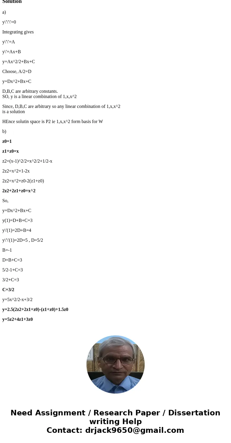 I need all parts to question #2 please. Thank you! Consider the 3^rd order homogeneous linear differential equation for y(x) y\