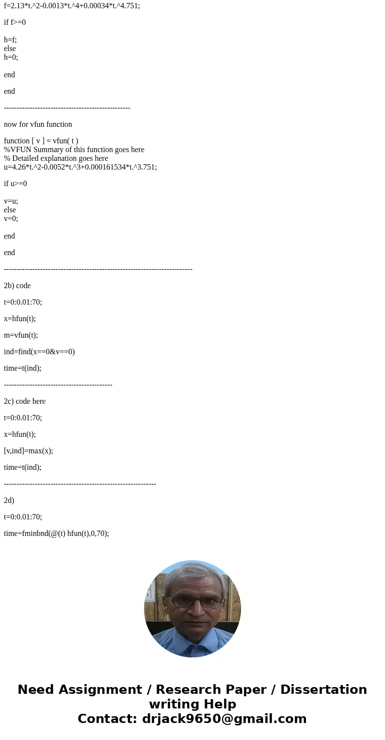  . INDIVIDUAL] The height and upward-going velocity of a rocket (in meters and m/sec) can be represented by the following equations f(t) = 2.13 tr_ 0.001314 + 0