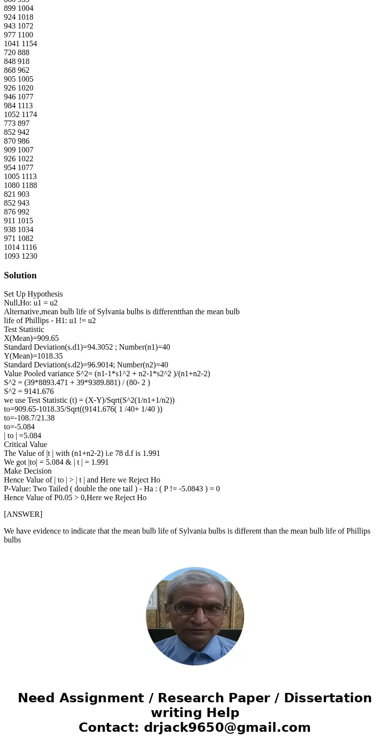 My friends and I are in desperate need of statistics help for our E-280 class... The following data pertains to the question in need of answering: The length of