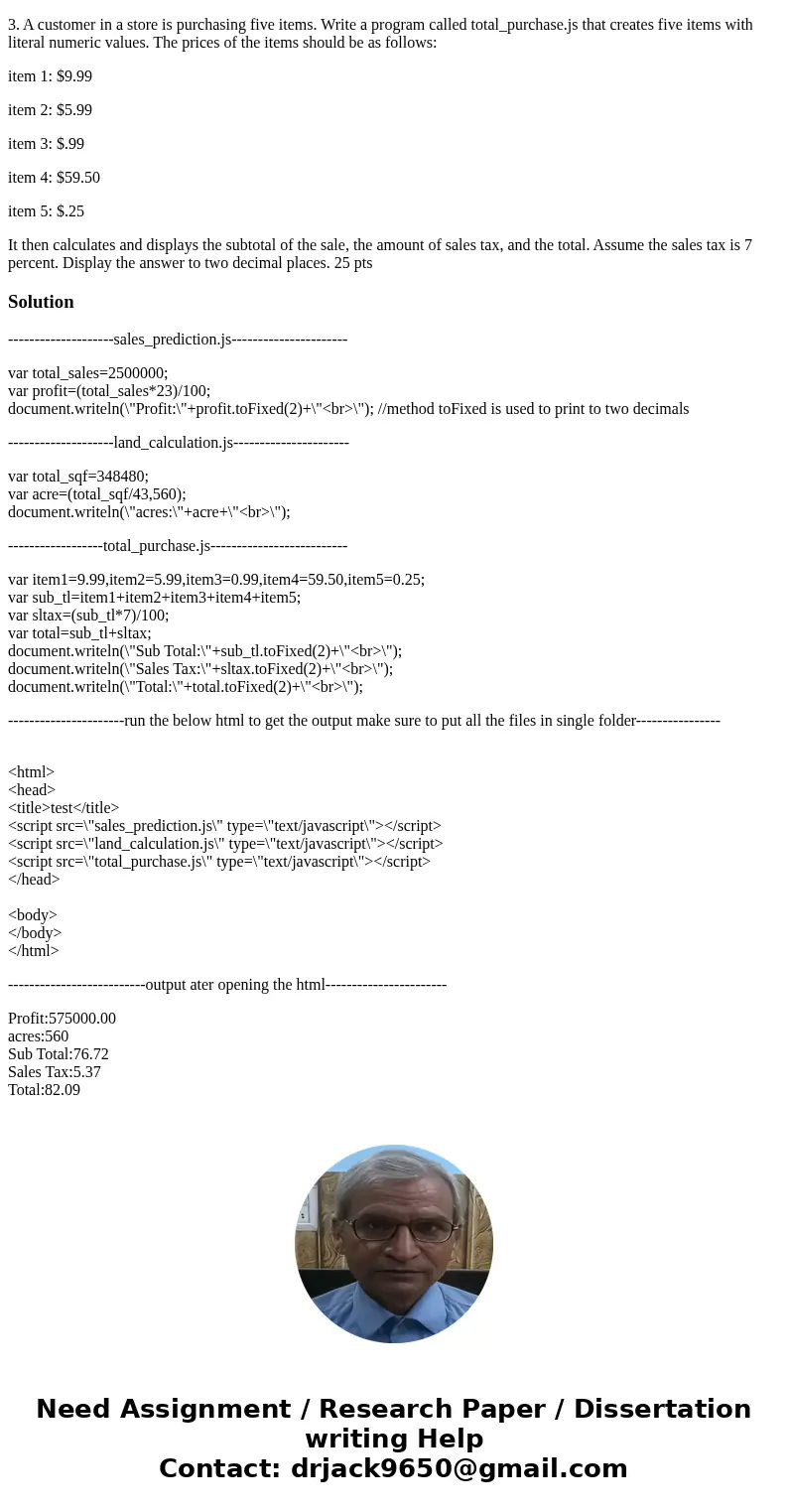 Need this in javascript 1. A company has determined that its annual profit is typically 23 percent of total sales. Write a program called sales_prediction.js, t