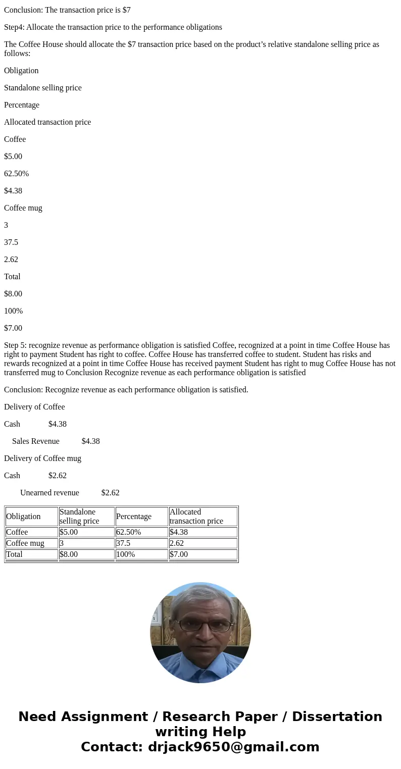 Part II: Revenue recognition Coffee House Part I should be completed before beginning Part II. Background: Day two: the same student goes into the Coffee House  Part II: Revenue recognition Coffee House Part I should be completed before beginning Part II. Background: Day two: the same student goes into the Coffee House