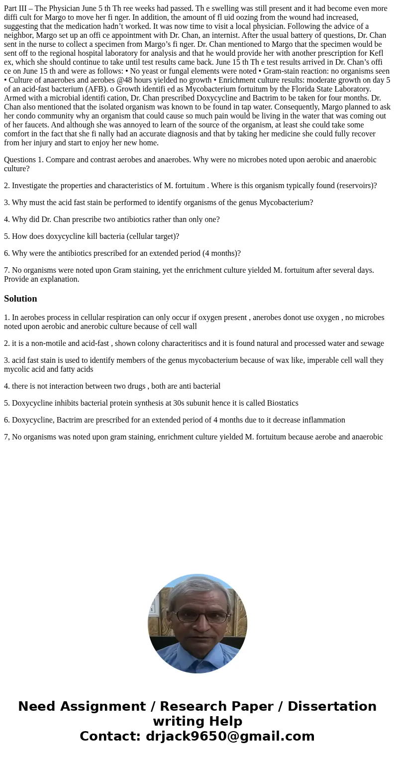 Part III – The Physician June 5 th Th ree weeks had passed. Th e swelling was still present and it had become even more diffi cult for Margo to move her fi nger Part III – The Physician June 5 th Th ree weeks had passed. Th e swelling was still present and it had become even more diffi cult for Margo to move her fi nger